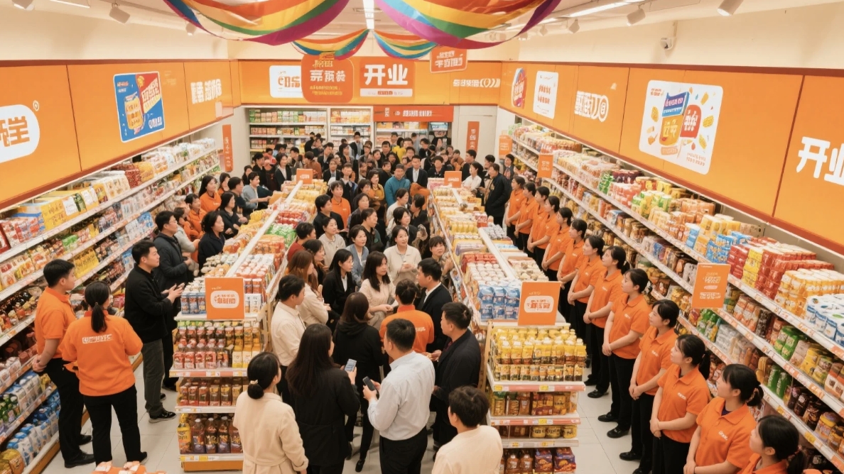超市开业活动现场效果